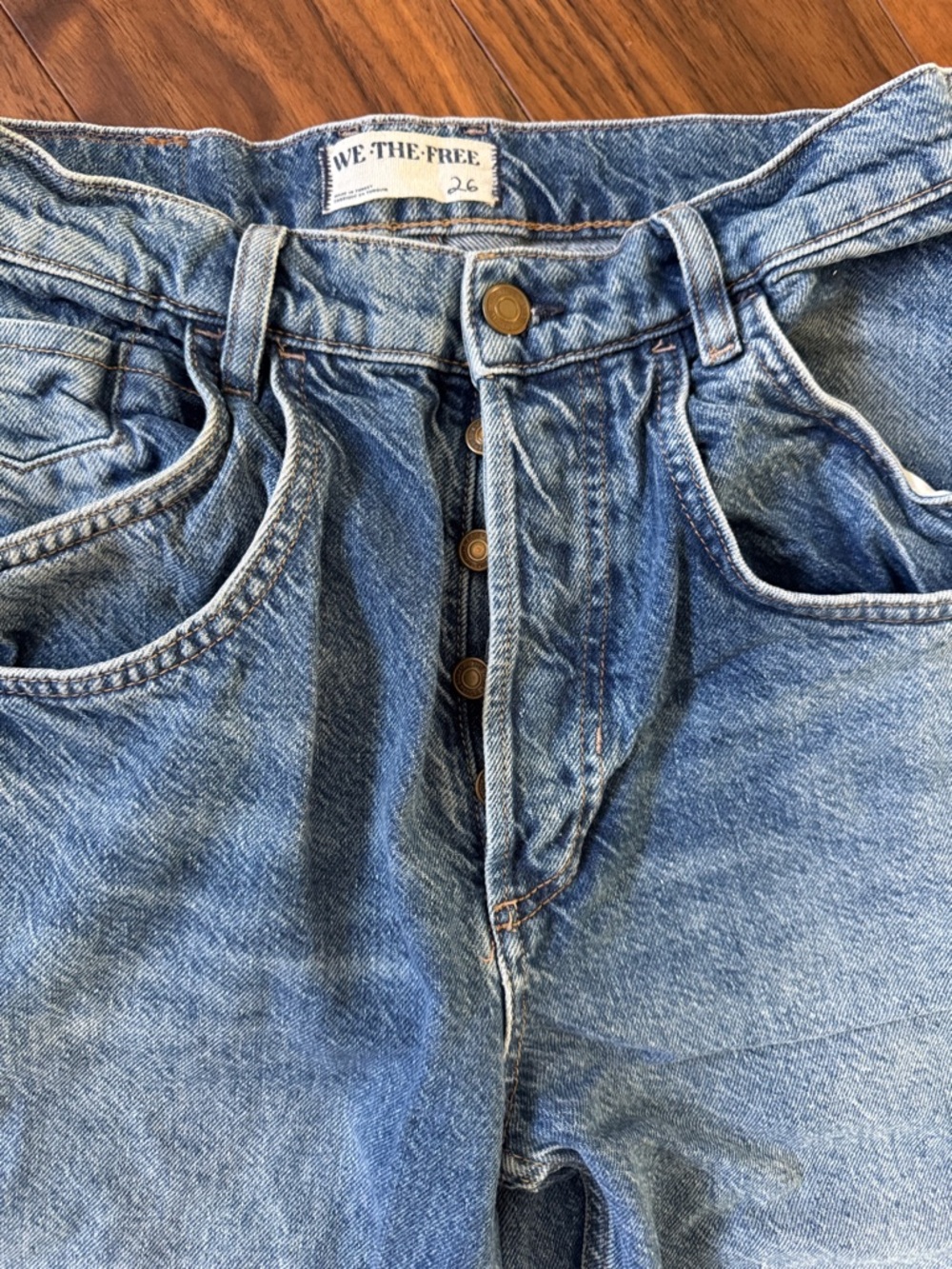 We The Free Final Countdown Cuffed Low Rise Jeans in Zero - Picture 5 of 9